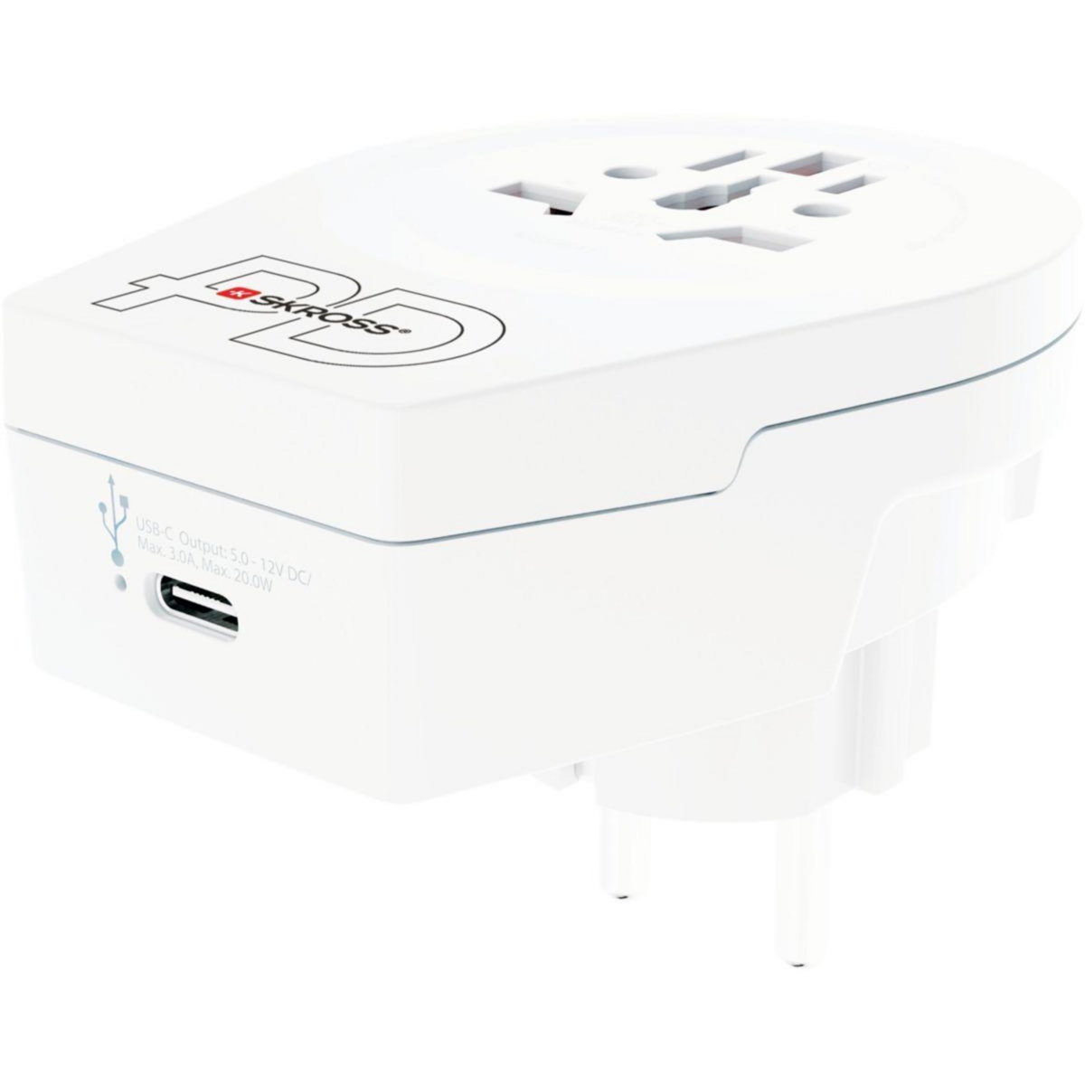 Skross Adaptateur de voyage Monde vers europe 20W