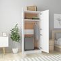 Voir la diapositive 3 : VIDAXL Garde-robe Blanc 80x52x180 cm Bois d'ingenierie