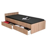 Lit Enfant 90x190 en Bois Massif avec Barrières Pixia. Coloris au