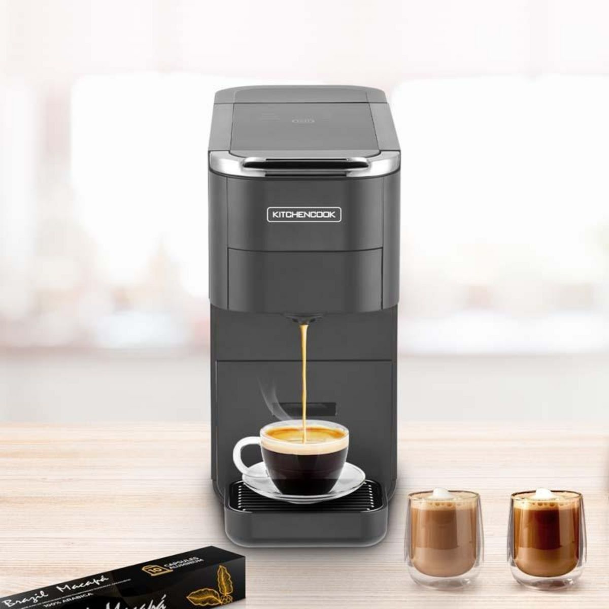 KITCHENCOOK Machine à Café Multi Dosettes Et Café Moulu Multi Ii Grey Kitchencook