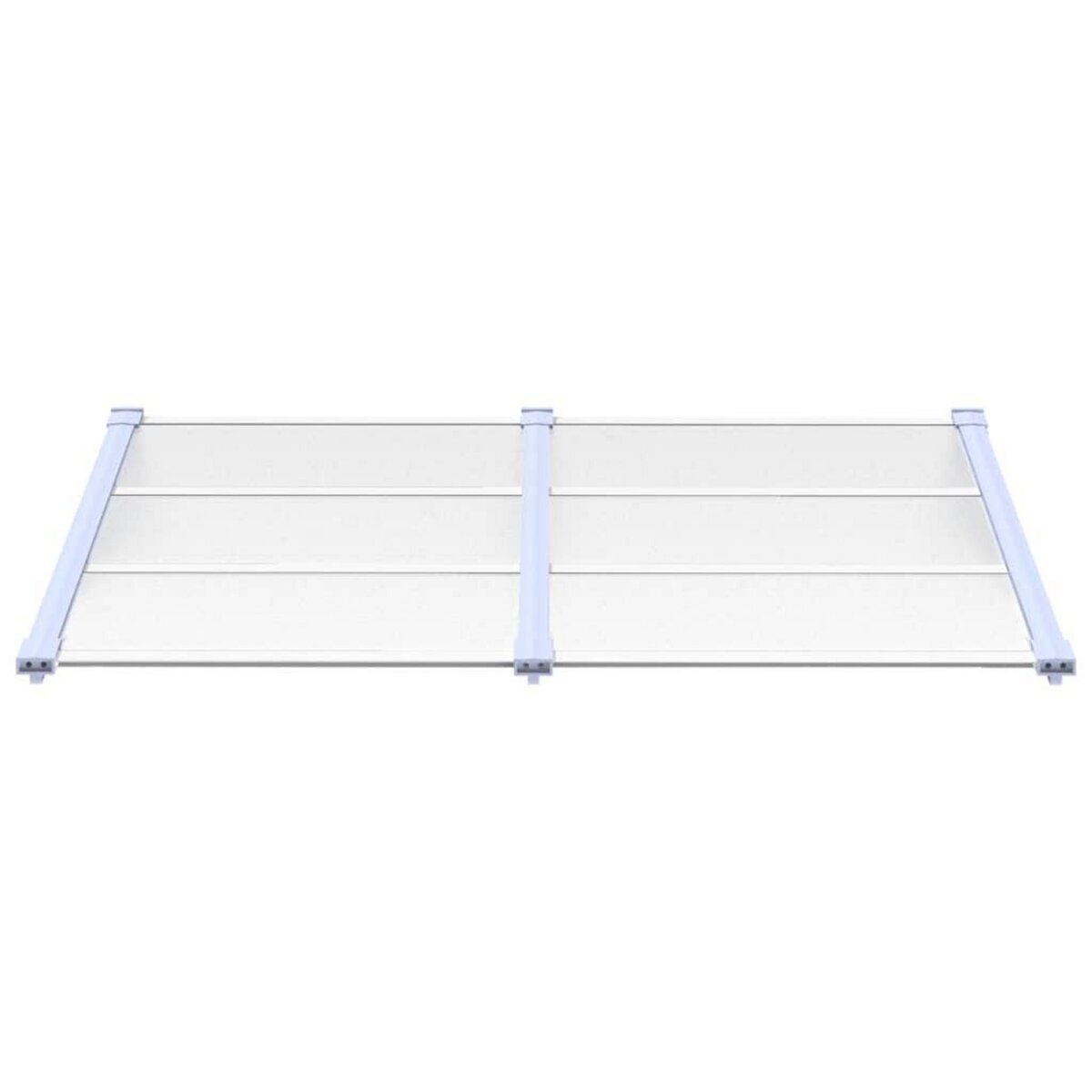 VIDAXL Auvent de porte Gris et transparent 152,5x90 cm Polycarbonate