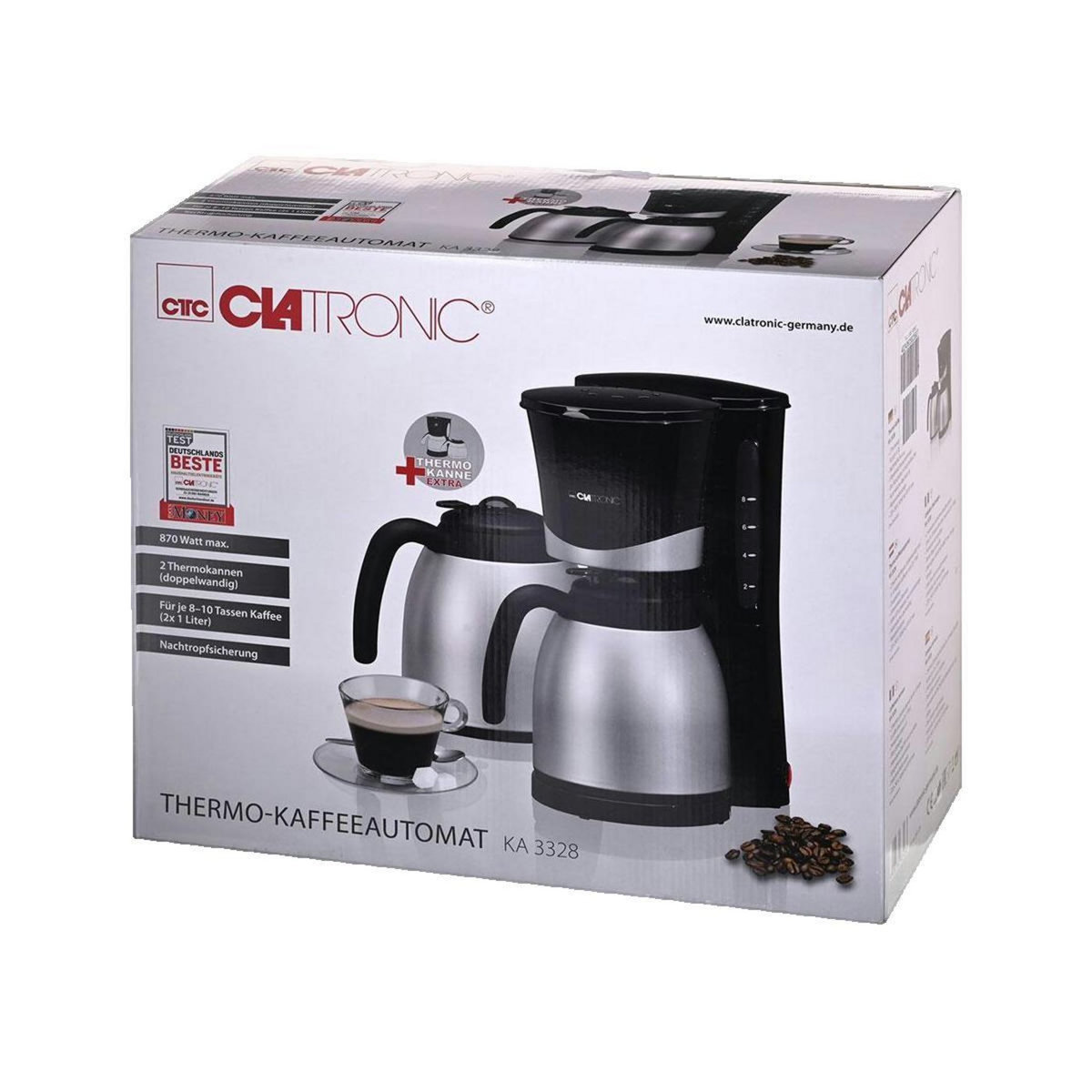 CLATRONIC Cafetière Clatronic KA 3328 avec carafes thermiques