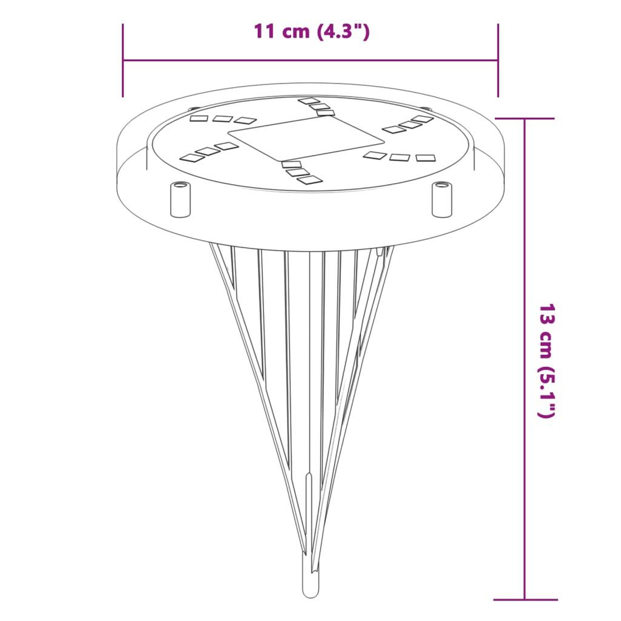 Voir la diapositive 6 : VIDAXL Lampes solaires de sol et piquets de sol exterieur 4 pcs