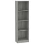 Voir la diapositive 2 : VIDAXL Bibliotheque 4 niveaux Sonoma gris 40x24x143 cm