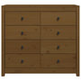 Voir la diapositive 4 : VIDAXL Armoire laterale Marron Miel 100x40x90 cm Bois de pin massif