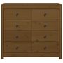 Voir la diapositive 4 : VIDAXL Armoire laterale Marron Miel 100x40x90 cm Bois de pin massif
