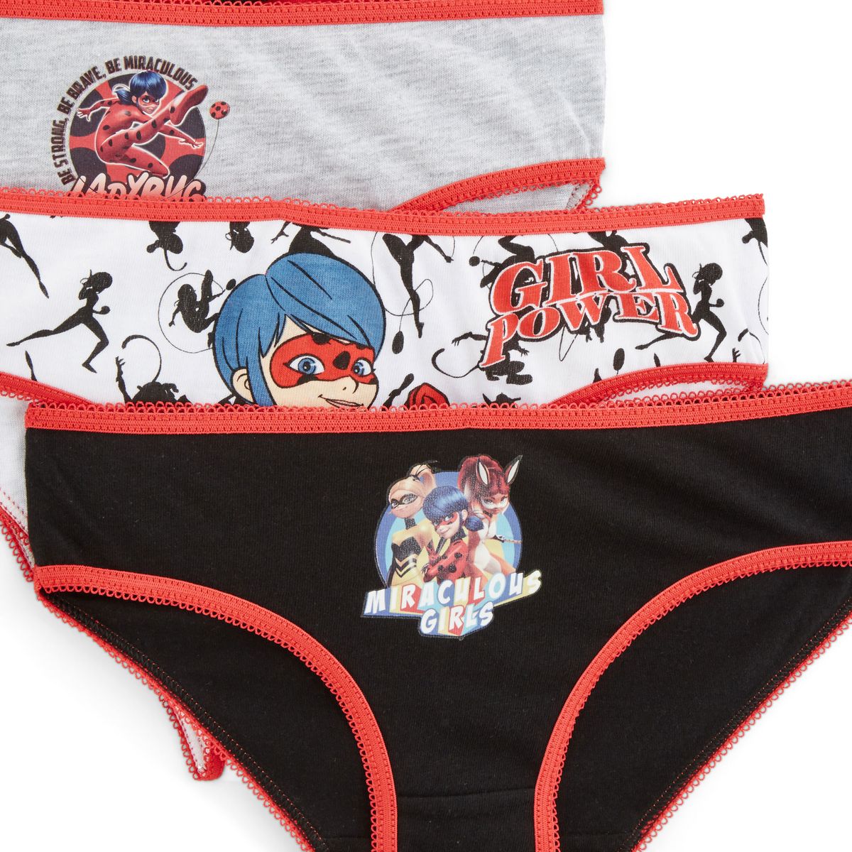 Miraculous Lot de 5 culottes fille