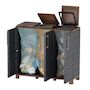 Voir la diapositive 4 : ART PLAST Abri Poubelles 3 Sacs Anthracite - Armoire Cache Poubelle de Tri Sélectif 102 x 37 x 90 cm Terrasse, Restaurant Art Plast
