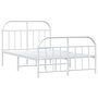 Voir la diapositive 3 : VIDAXL Cadre de lit metal sans matelas et pied de lit blanc 120x190 cm
