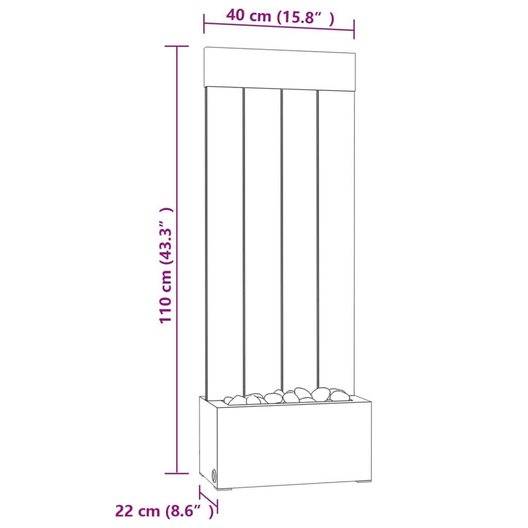 Voir la diapositive 6 : VIDAXL Colonne a bulles avec LED RVB Inox et acrylique 110 cm