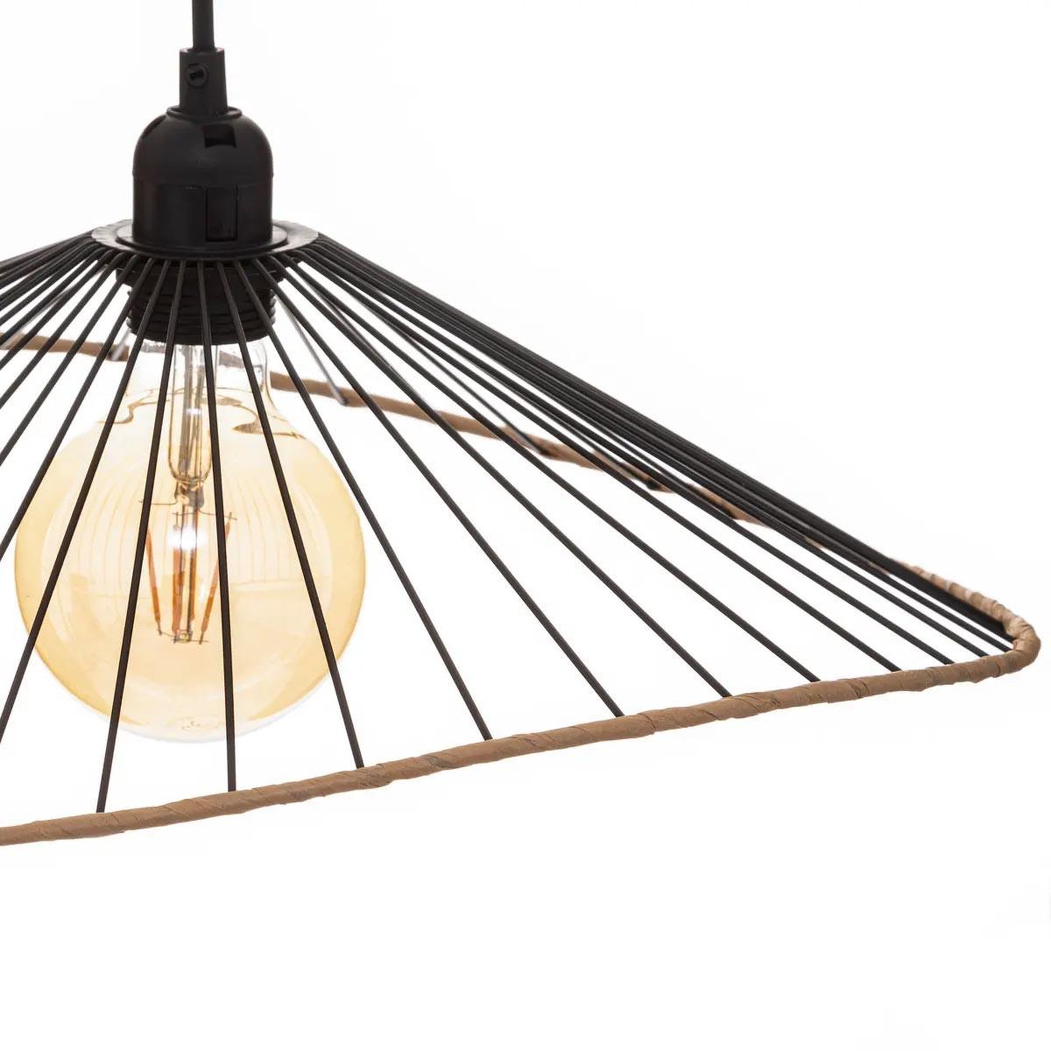 Voir la diapositive 2 : ATMOSPHERA Lampe suspension en métal  alara  45cm noir