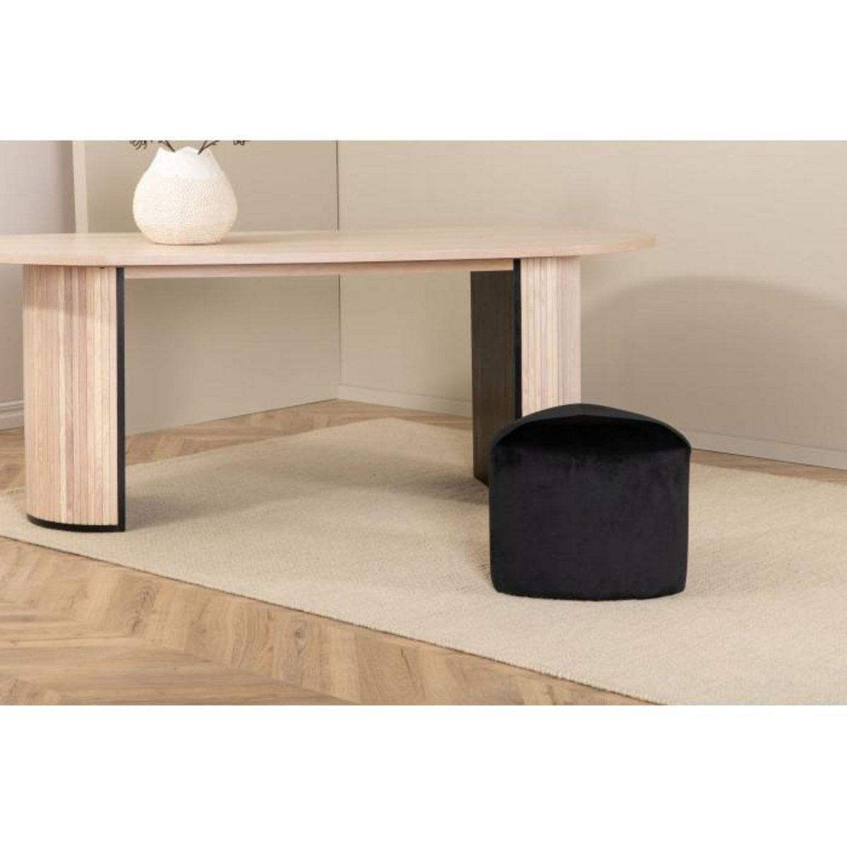 Paris Prix Tapis Tressé en Laine  Marta  250x350cm Naturel