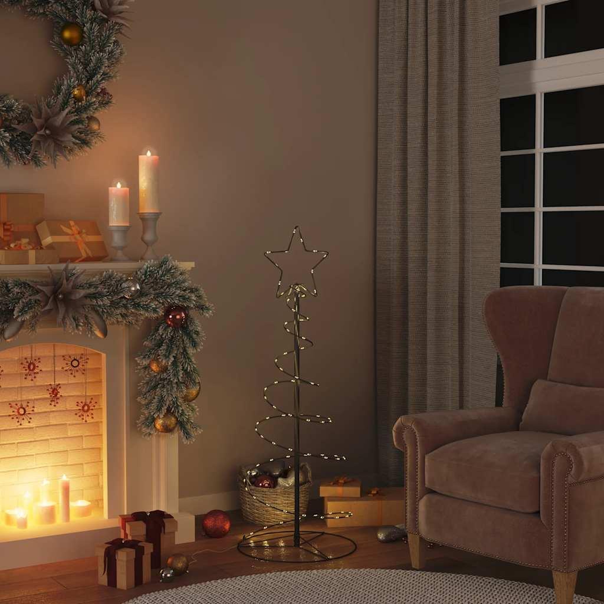 Voir la diapositive 2 : VIDAXL Sapin de Noël a LED 80 LED blanc chaud 120 cm