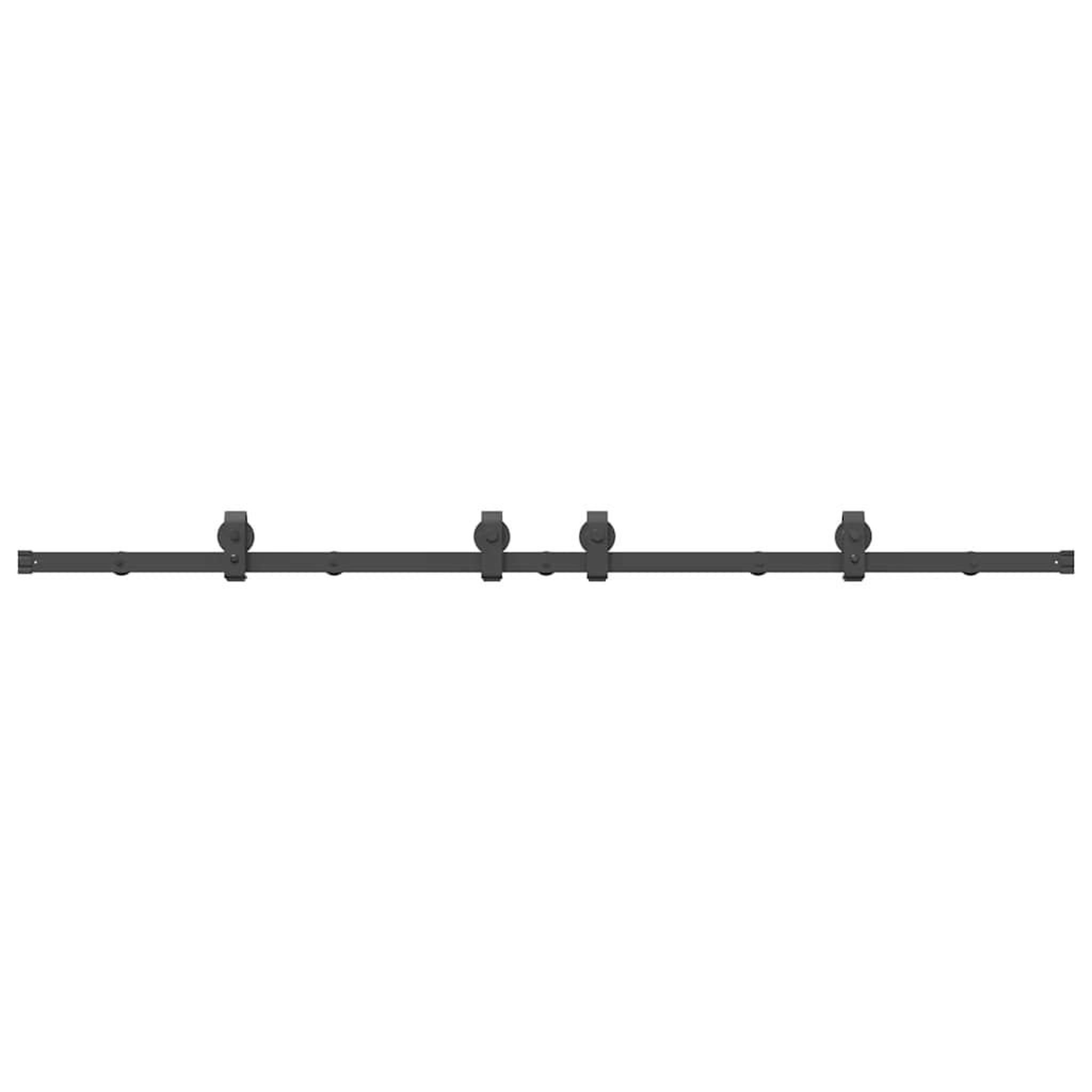 Voir la diapositive 2 : VIDAXL Kit de quincaillerie de porte coulissante 200 cm Acier Noir