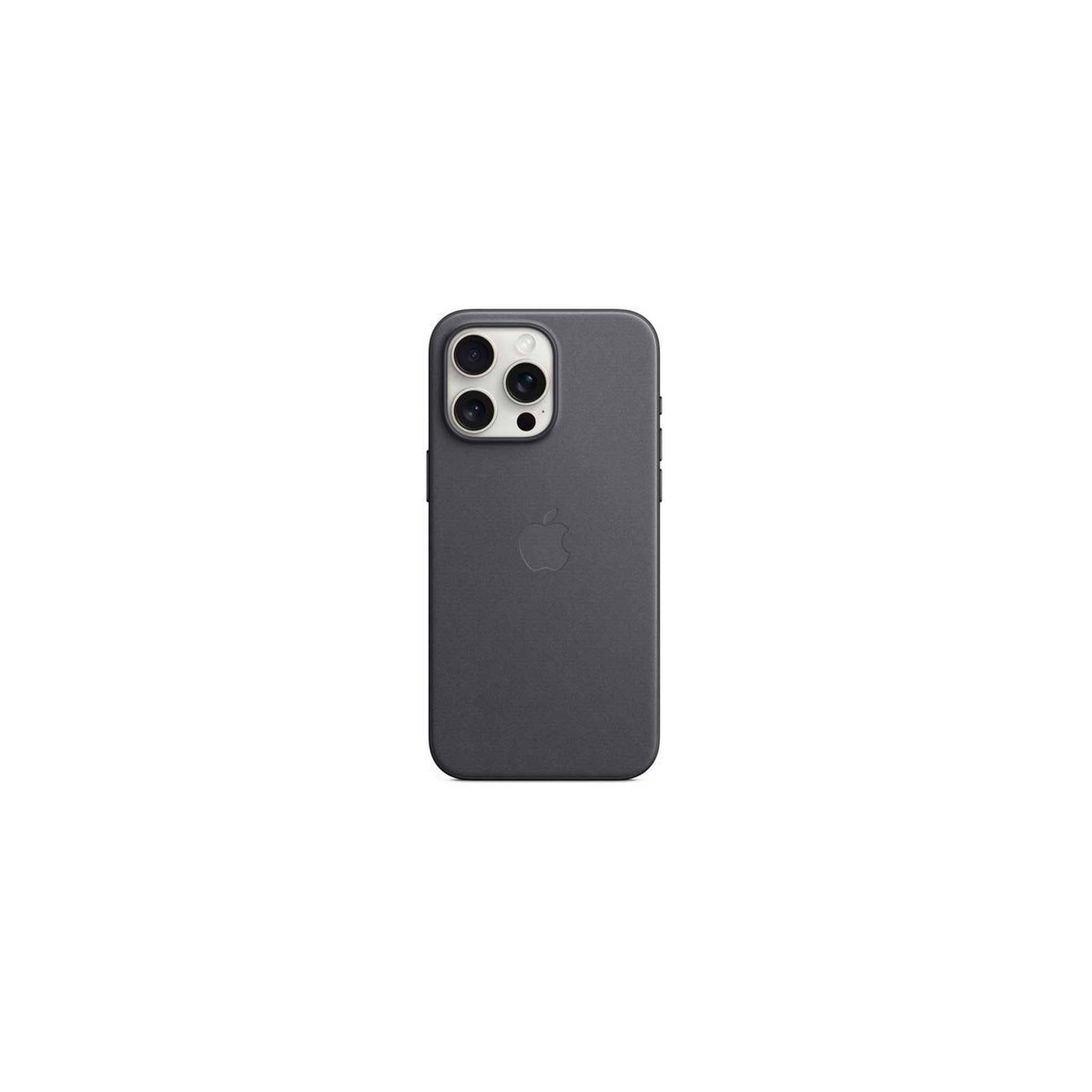Voir la diapositive 3 : APPLE Coque iPhone 15 Pro Max MagSafe tissu fin Noir