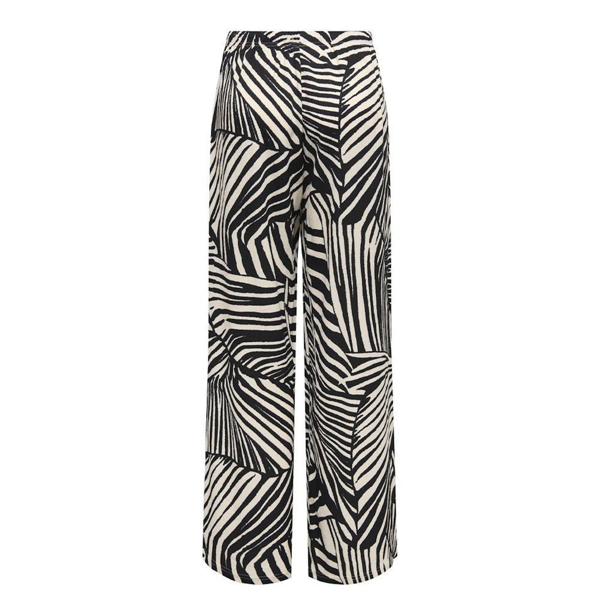 JACQUELINE DE YONG Pantalon fluide Beige/Noire Femme JDY Ebbie