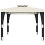 Voir la diapositive 4 : VIDAXL Tonnelle a double toit creme 2,98x2,98 m acier