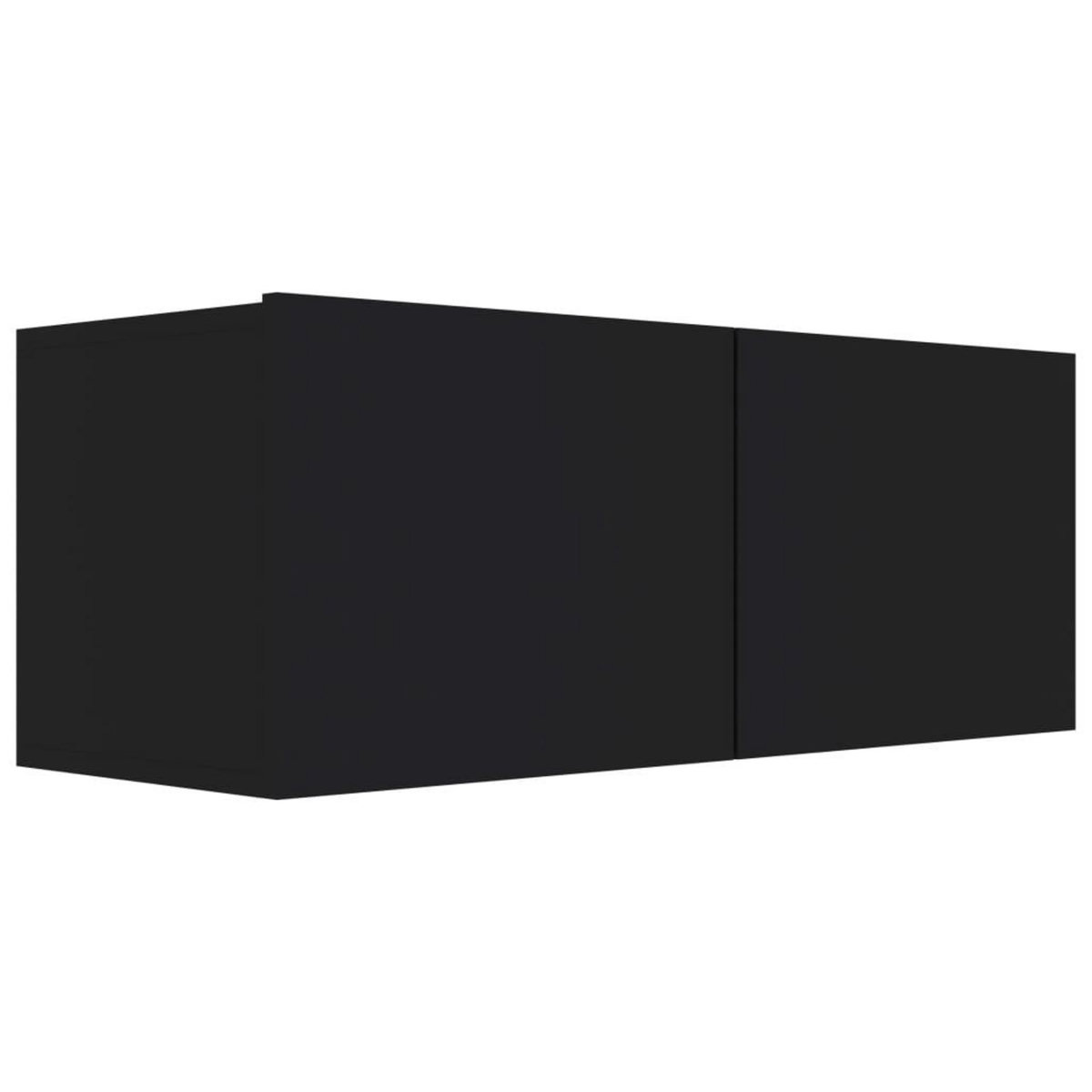 VIDAXL Meuble TV Noir 80x30x30 cm Bois d'ingenierie