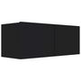 Voir la diapositive 2 : VIDAXL Meuble TV Noir 80x30x30 cm Bois d'ingenierie