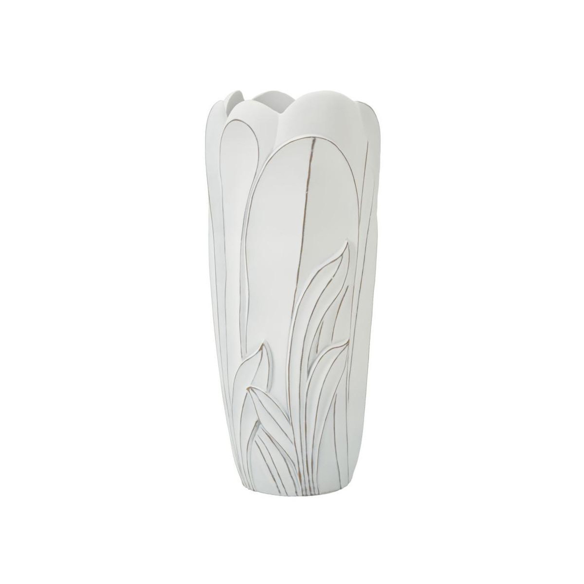 Paris Prix Vase déco en résine  gardy  69cm blanc
