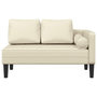 Voir la diapositive 3 : VIDAXL Chaise longue avec coussins creme similicuir
