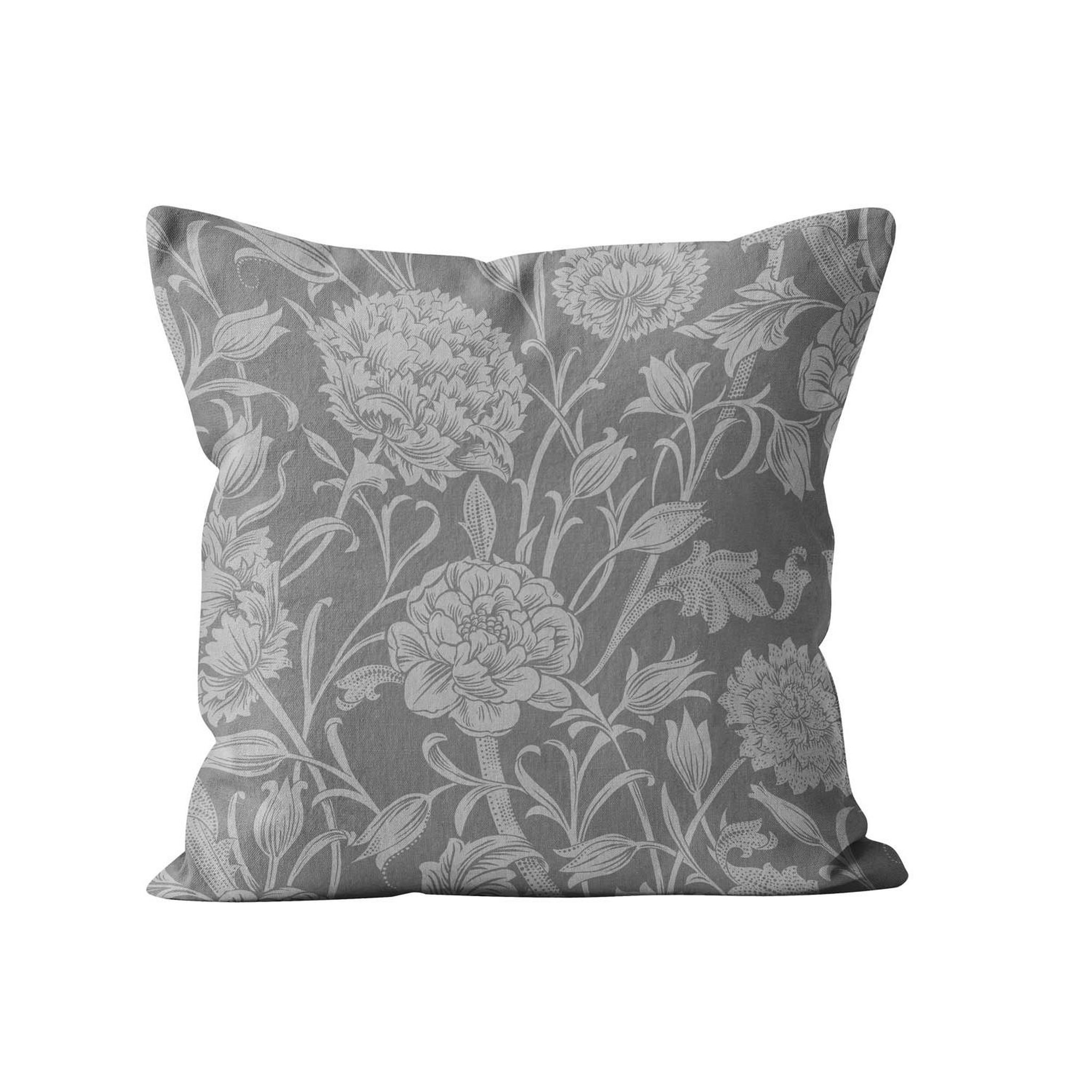 SOLEIL D'OCRE Coussin déhoussable imprimé en polycoton 40x40 cm dahlia, par soleil d'ocre