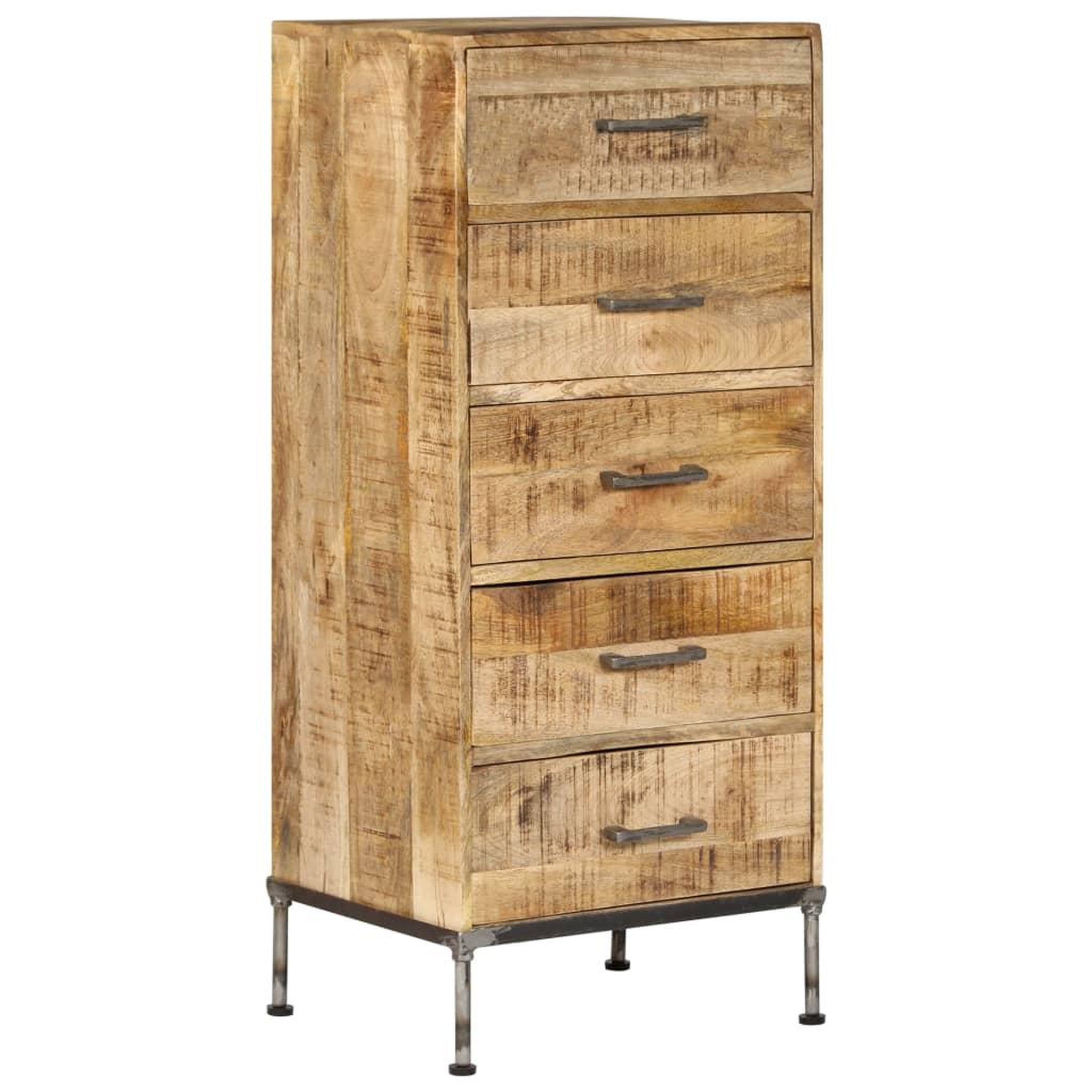VIDAXL Coffre a tiroirs 45x35x106 cm bois de manguier massif
