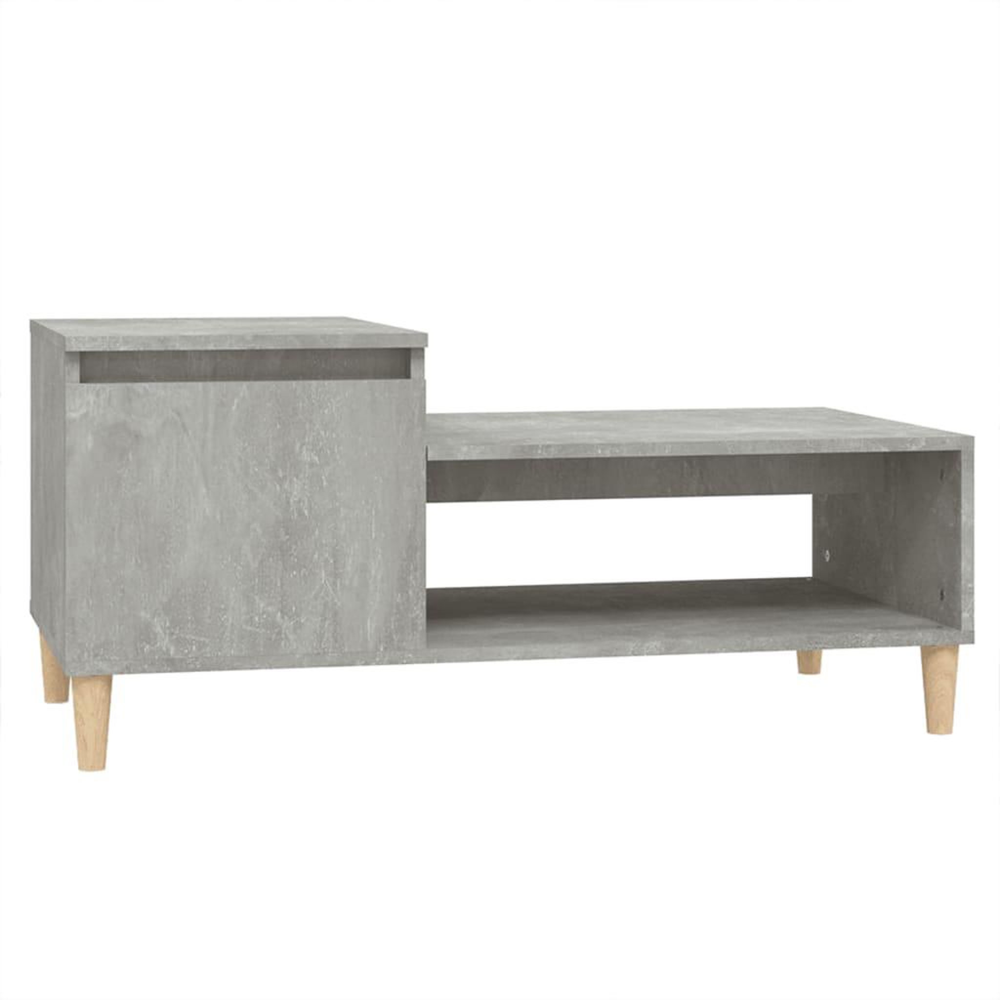 Voir la diapositive 2 : VIDAXL Table basse Gris beton 100x50x45 cm Bois d'ingenierie