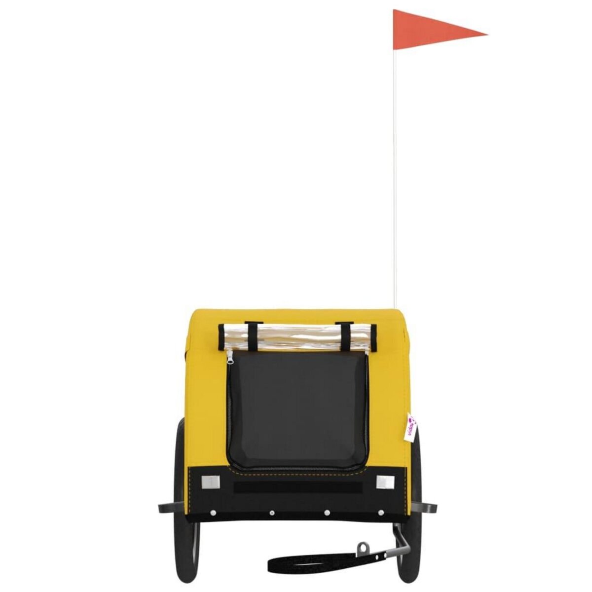 VIDAXL Remorque de velo pour animaux de compagnie jaune et noir