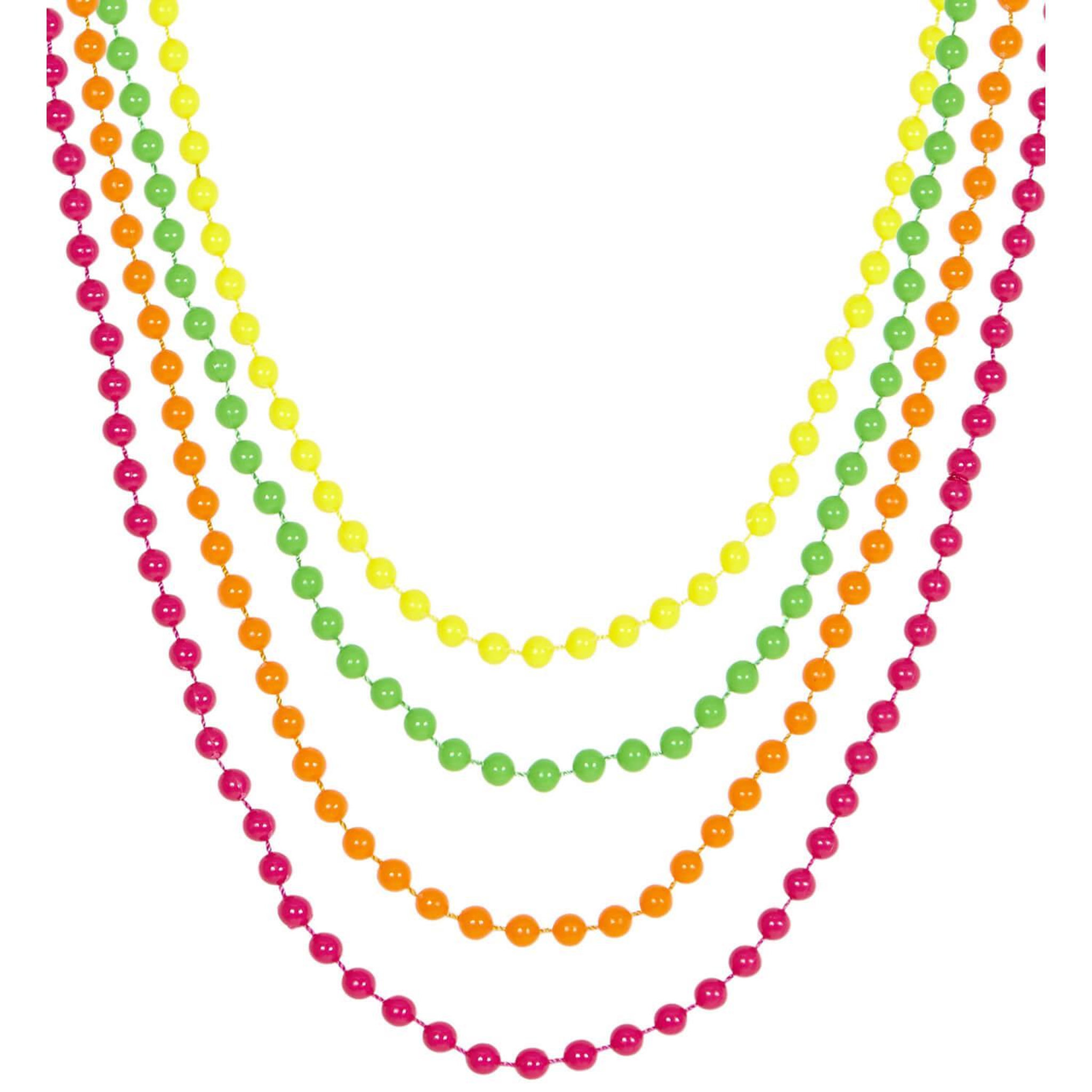 WIDMANN Set de 4 colliers de perles - Neon