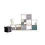 Voir la diapositive 2 : FIVE Lot de 2 boites de rangement en tissu avec couvercle - 31x31x31cm - Gris