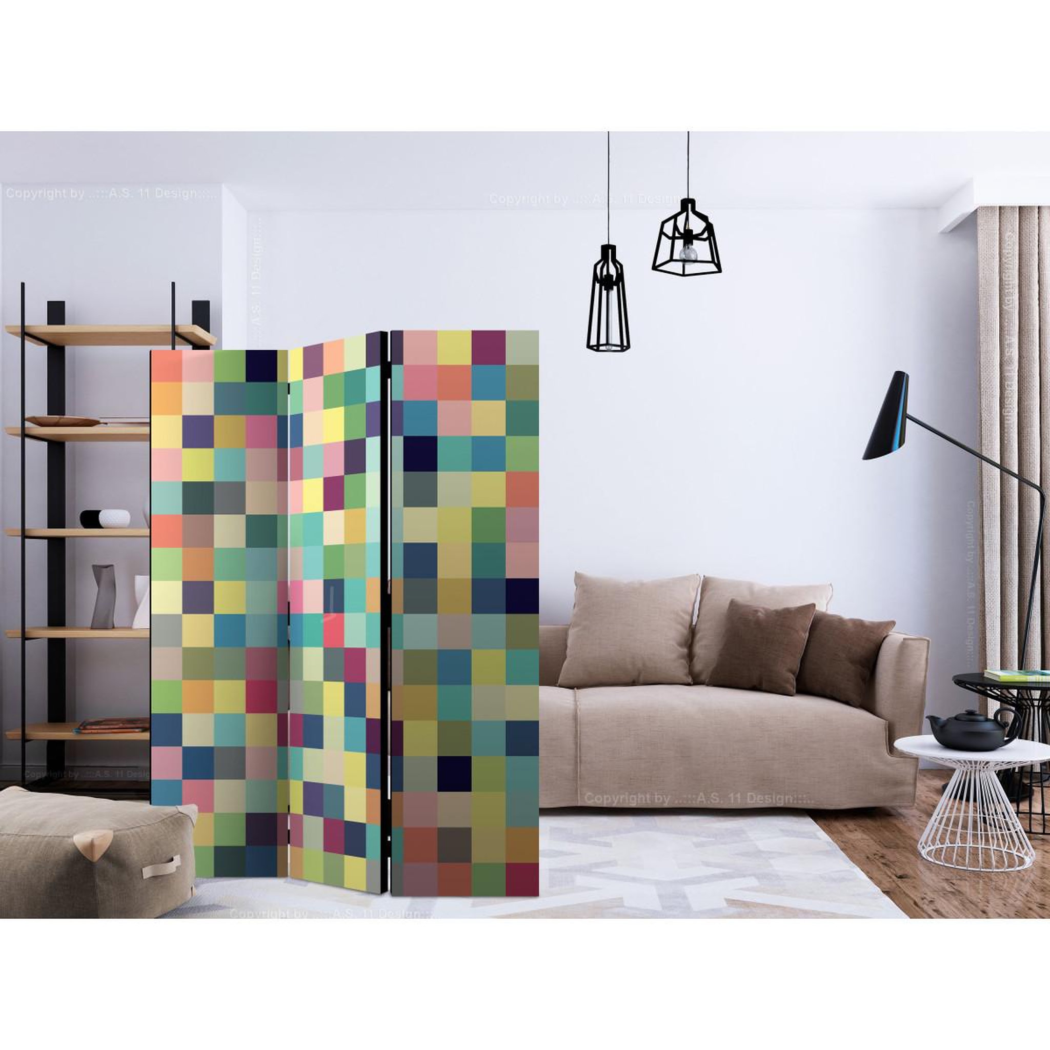 Voir la diapositive 2 : Paris Prix Paravent 3 volets  millions of colors  135x172cm