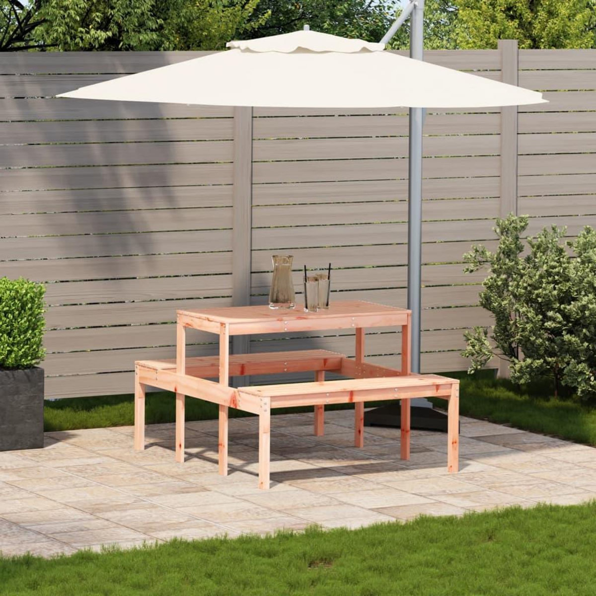 VIDAXL Table de pique-nique 110x134x75 cm bois massif de douglas