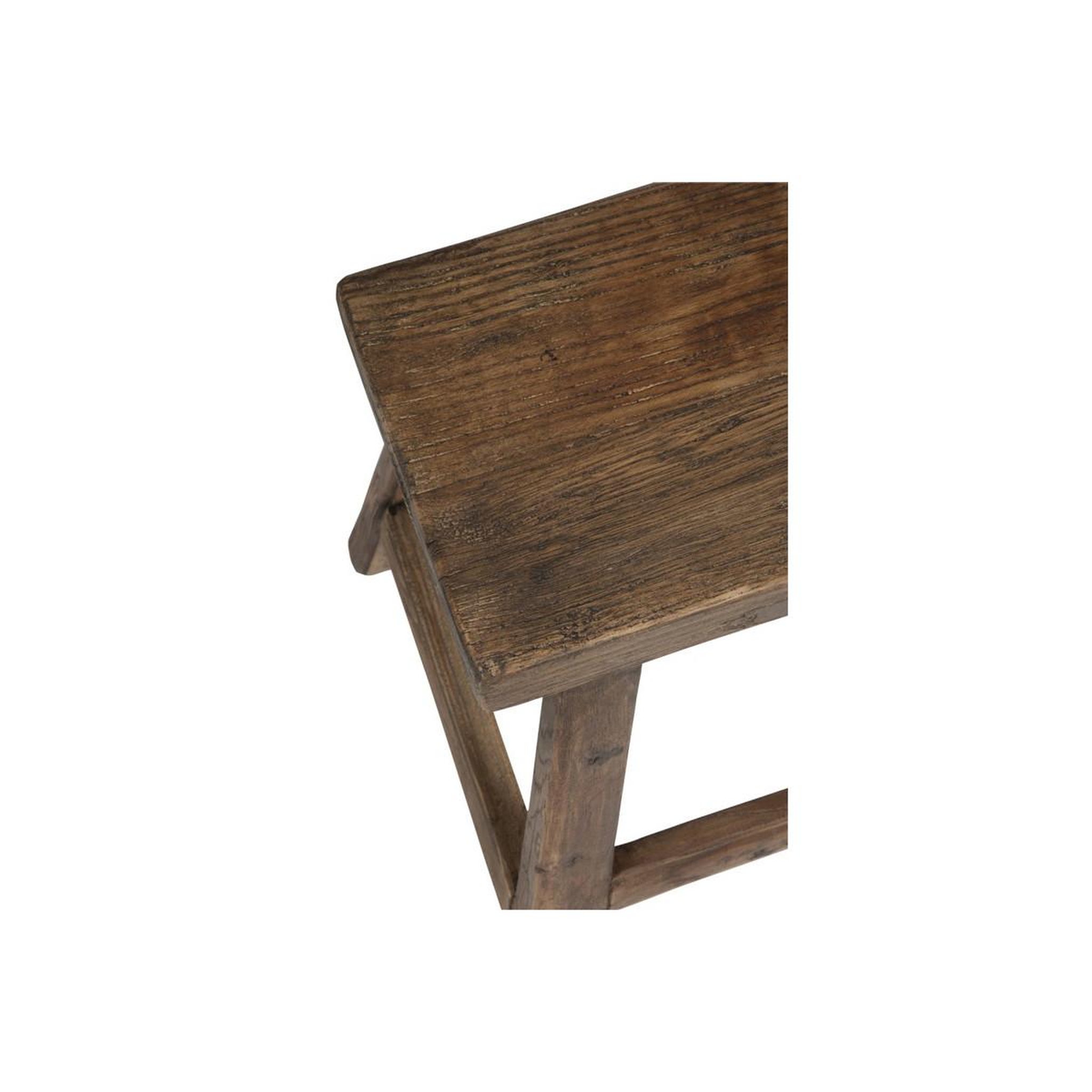 Voir la diapositive 4 : J-LINE Tabouret rectangulaire en bois  kelig  35cm marron