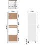 Voir la diapositive 6 : VIDAXL Armoire a micro-ondes Gris beton 60x57x207 cm Bois d'ingenierie