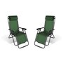 Inkazen Lot de 2 fauteuils de jardin relax vert