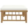 Voir la diapositive 4 : VIDAXL Repose-pieds de jardin avec coussin blanc creme bambou