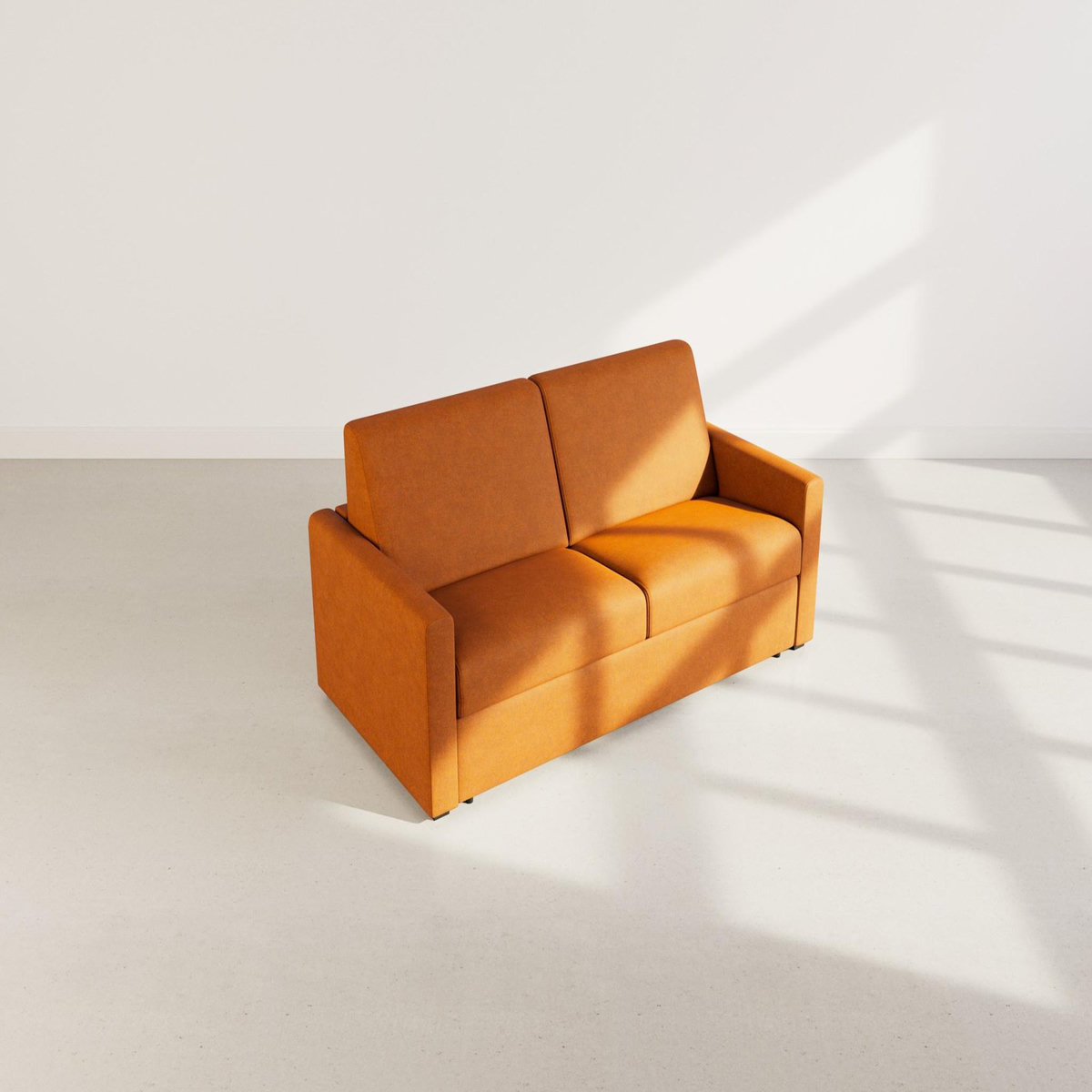 BEST MOBILIER Julia - canapé 3 places convertible express couchage quotidien 140 cm matelas 14 cm en tissu