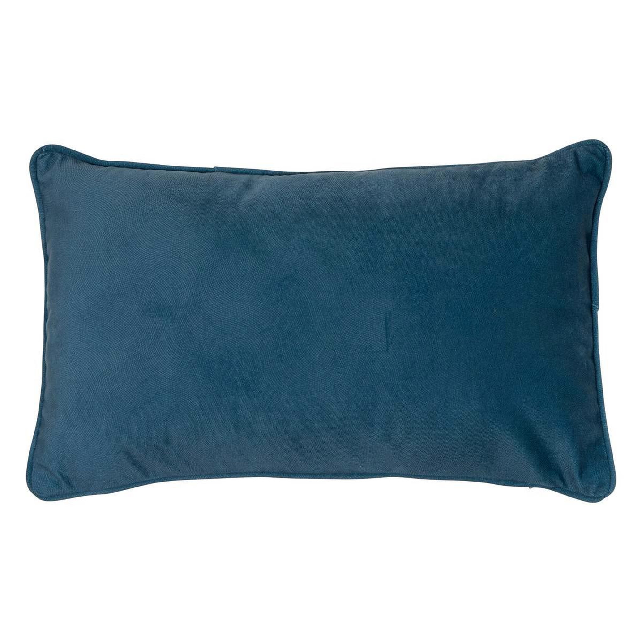 ATMOSPHERA Coussin déco uni  lilou  30x50cm bleu égéen