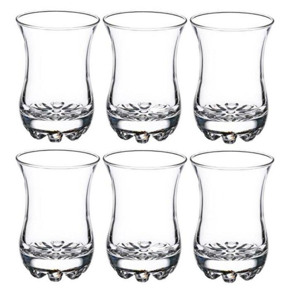 SECRET DE GOURMET Lot de 6 Verres à Thé  Sylvana II  8cl Transparent