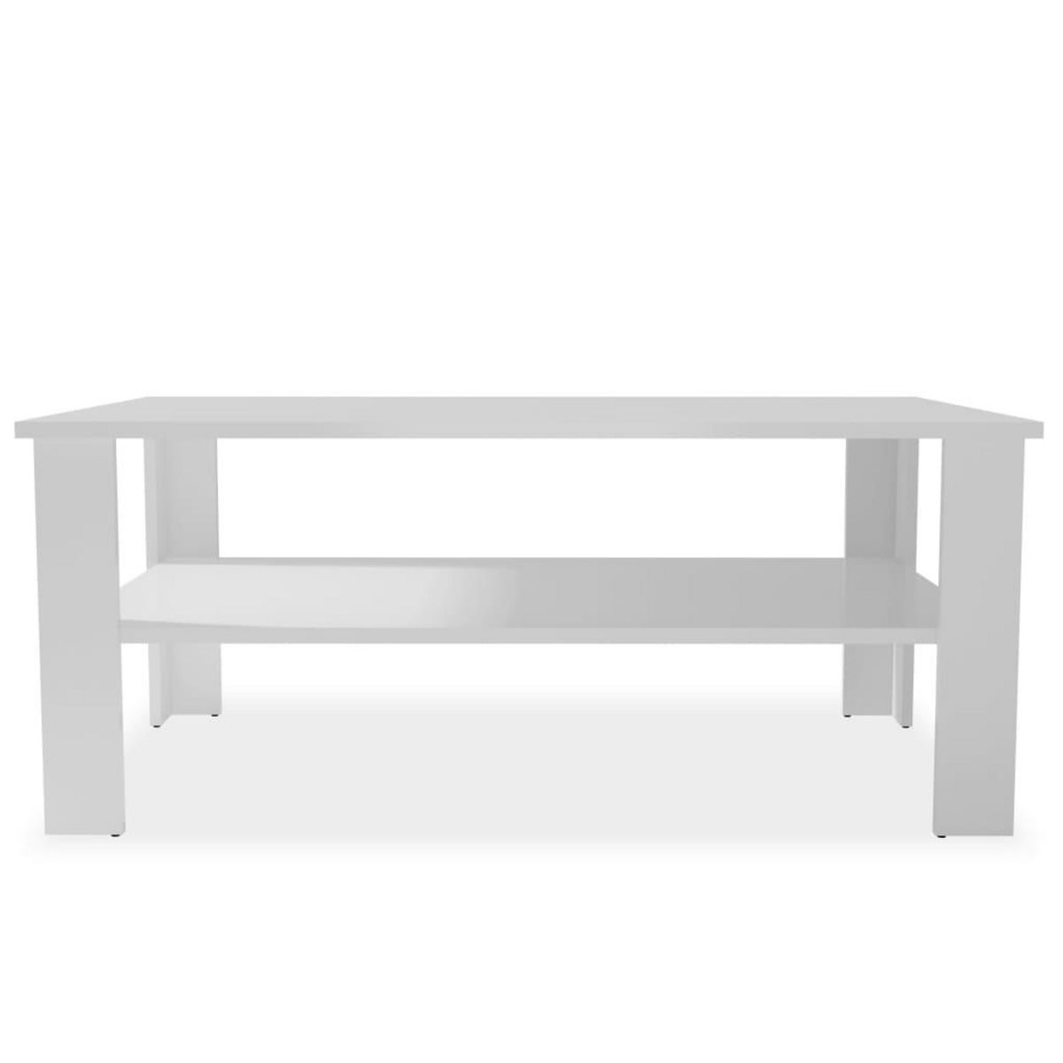 VIDAXL Table basse bois d'ingenierie 100x59x42 cm blanc