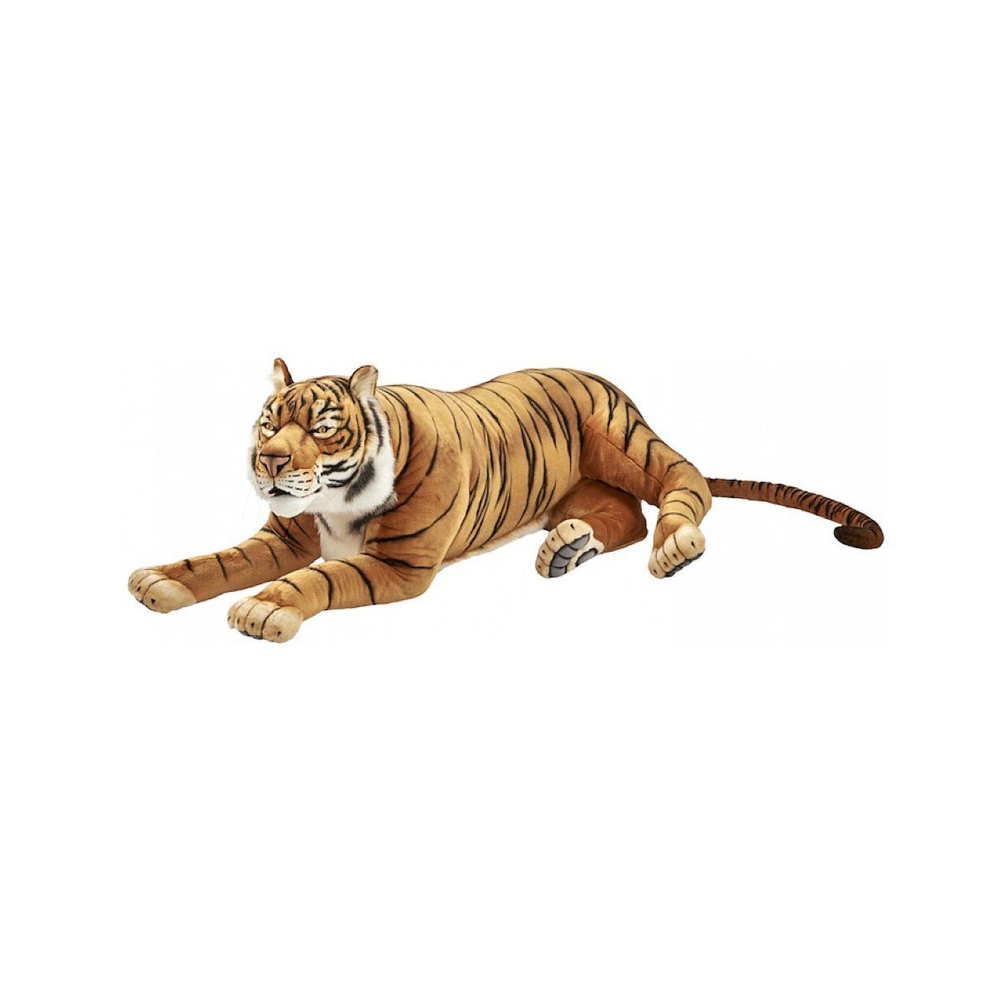 Hansa Hansa peluche geante tigre brun couche 150 cm l