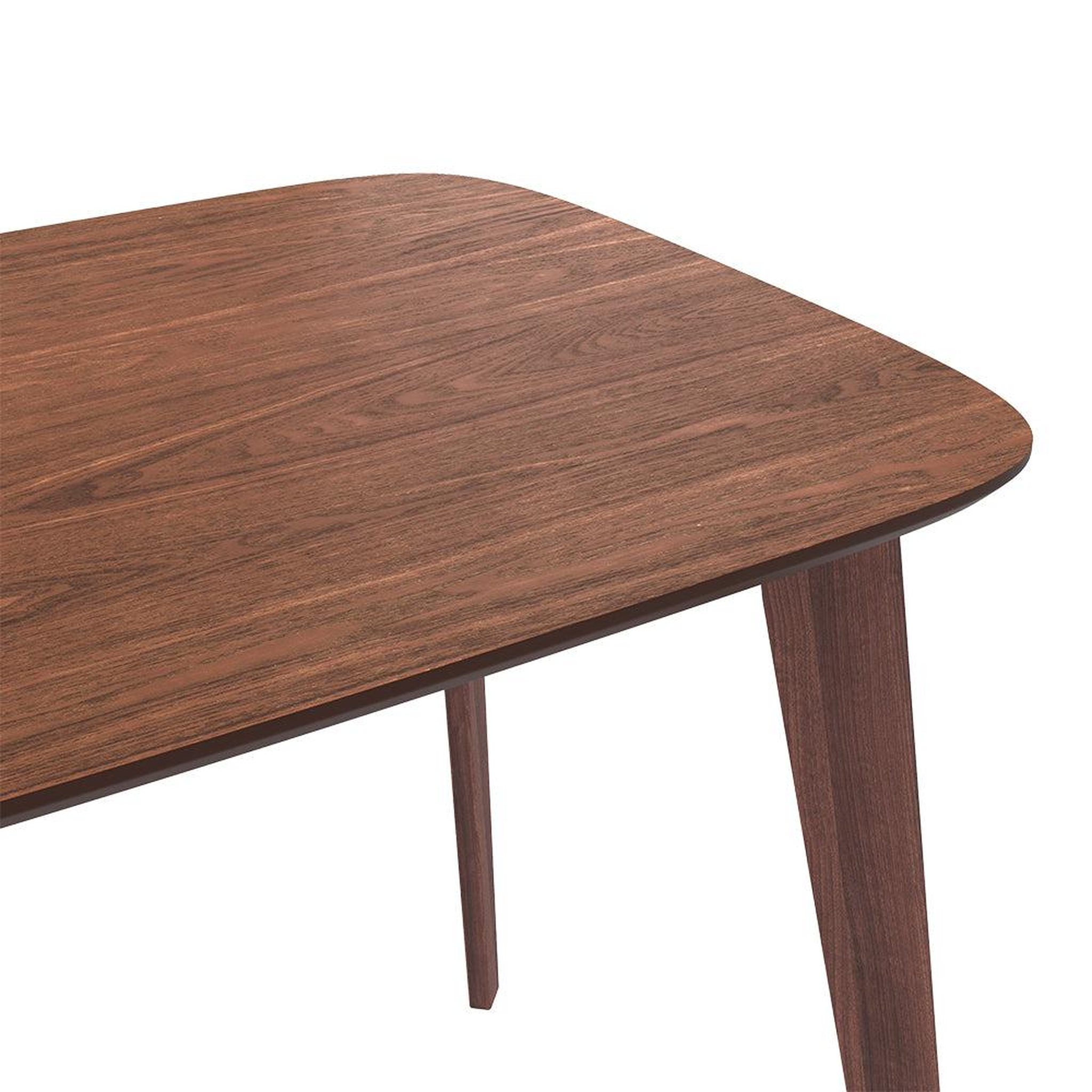 Voir la diapositive 6 : MAISON PAVANE Table rectangulaire 4 personnes en bois foncé 120 cm-oman