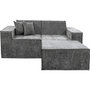 Voir la diapositive 1 : Habitat et Jardin Canapé droit modulable avec ottoman en tissu texturé  Lusso  - 3 places - Gris