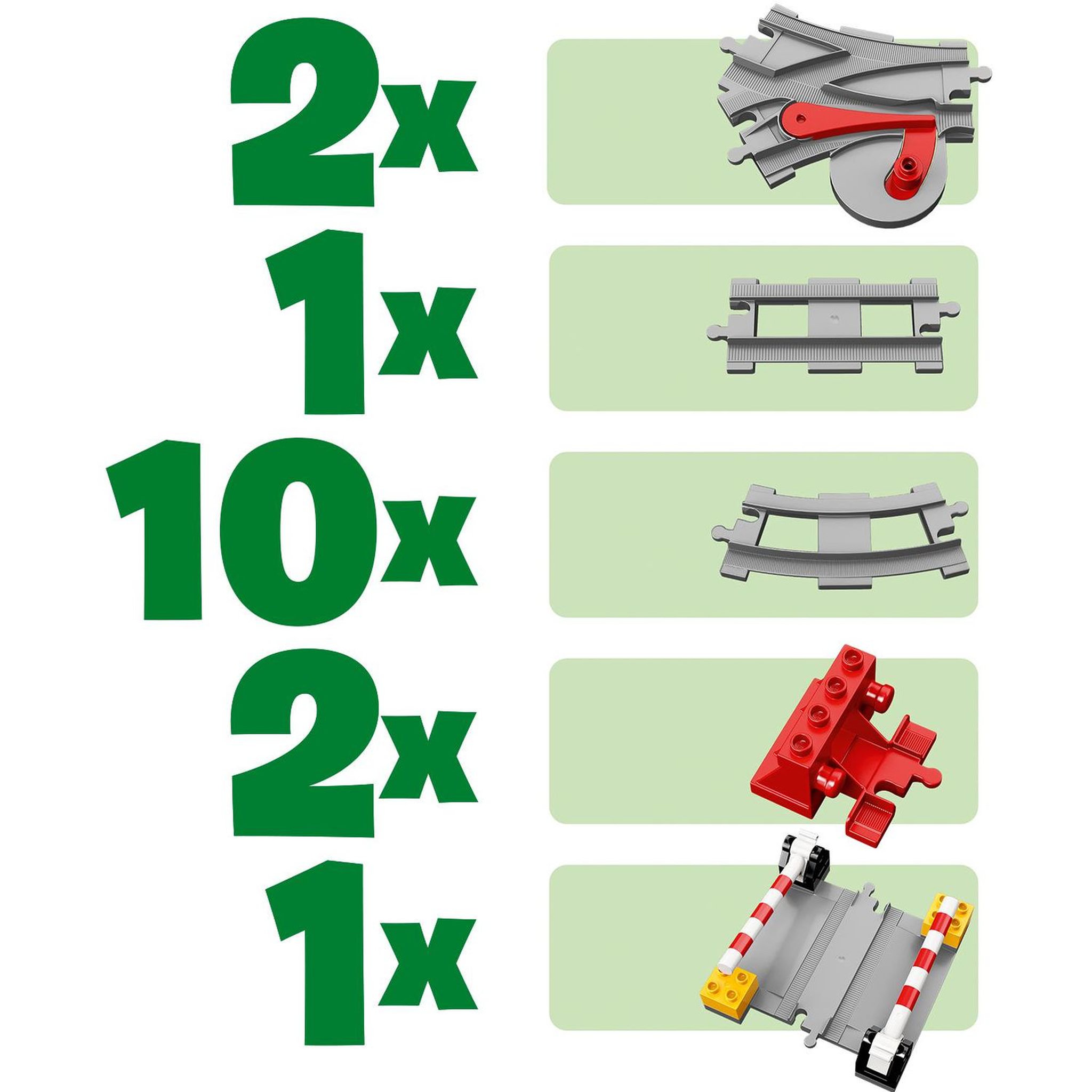 Voir la diapositive 4 : LEGO LEGO DUPLO Ma Ville 10882 Les Rails du Train, Jeu de Construction pour Enfant