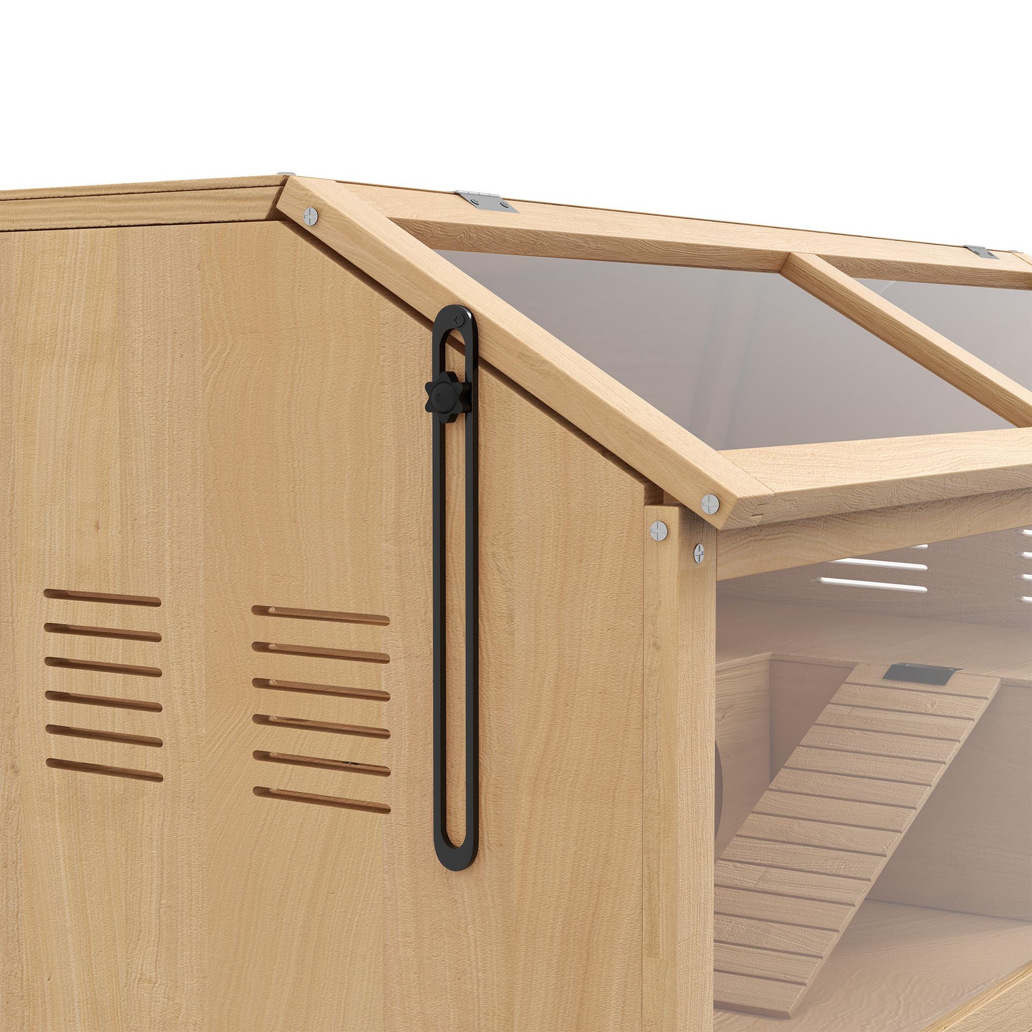 Voir la diapositive 4 : PAWHUT Cage hamster avec ventilation couvercle ouvrant et accessoires bois