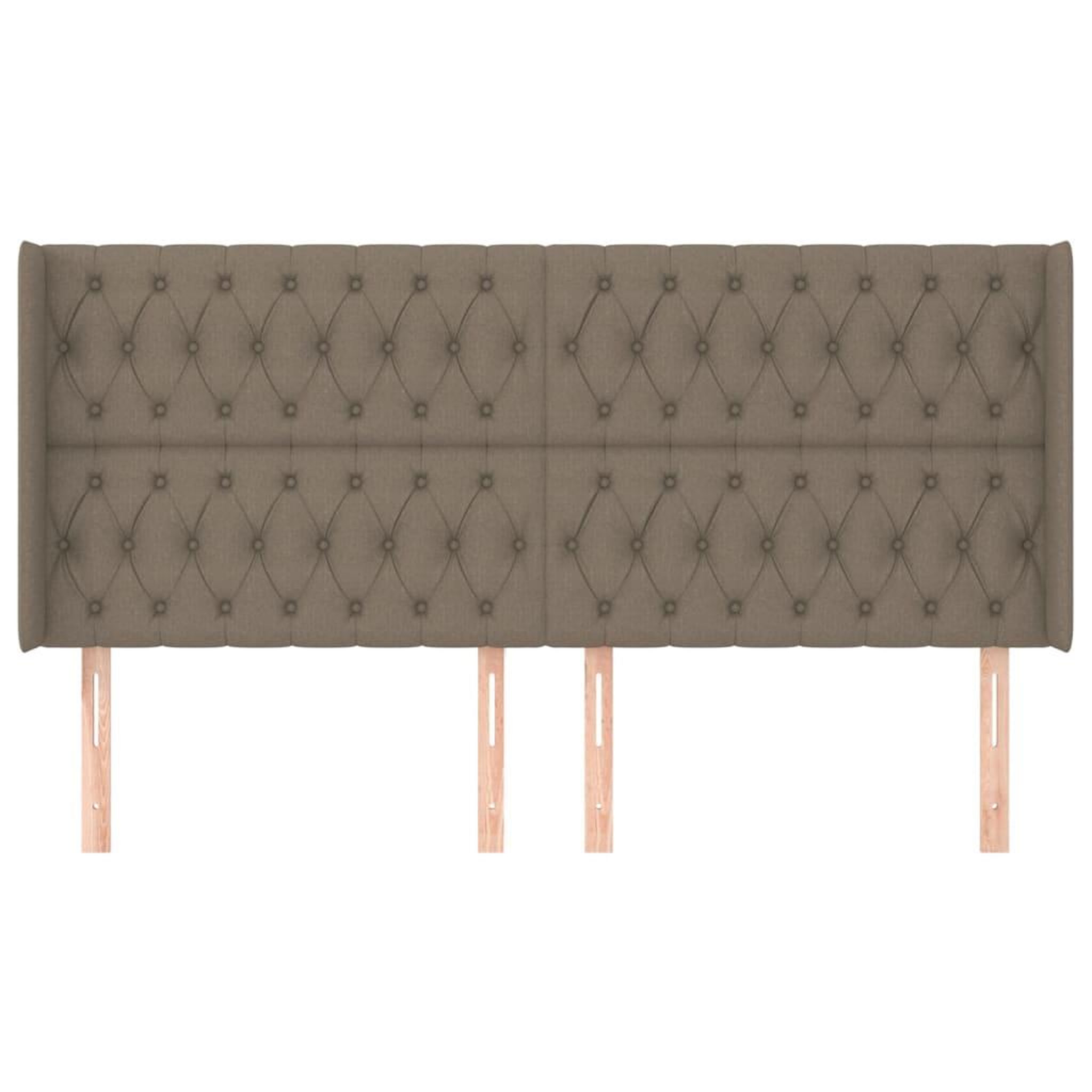 Voir la diapositive 3 : VIDAXL Tete de lit avec oreilles Taupe 203x16x118/128 cm Tissu