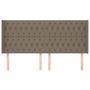 Voir la diapositive 3 : VIDAXL Tete de lit avec oreilles Taupe 203x16x118/128 cm Tissu