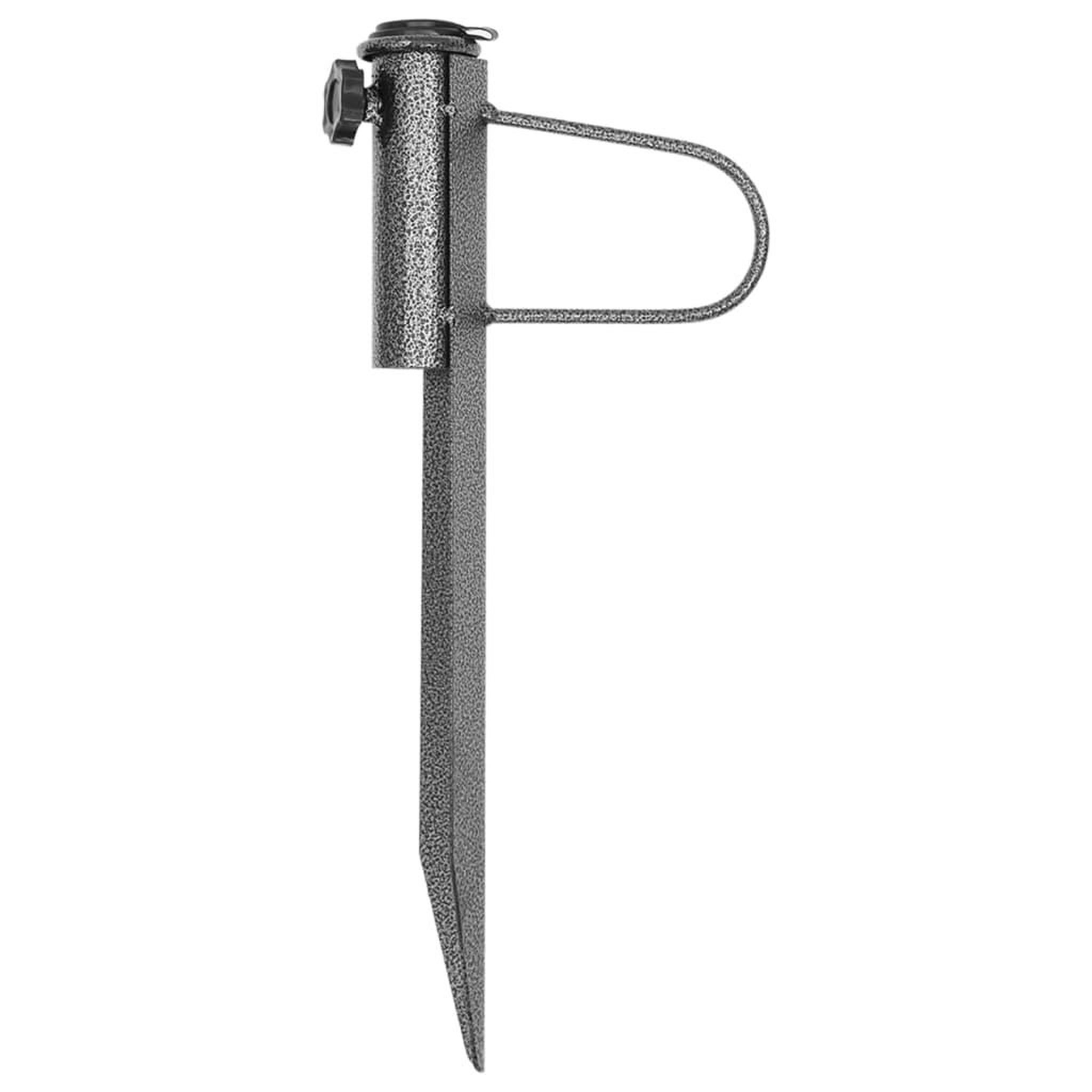 Voir la diapositive 3 : VIDAXL Supports de parasol avec piquets 2 pcs 19x42 cm acier galvanise