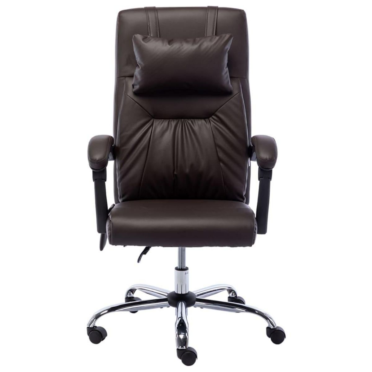 VIDAXL Chaise de bureau de massage Marron Similicuir